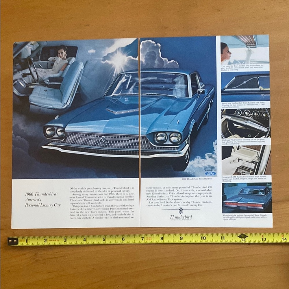 1966 Thunderbird Advertisement Poster